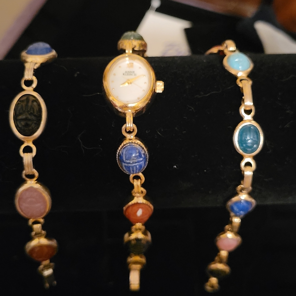 Scarab bracelets and Watch